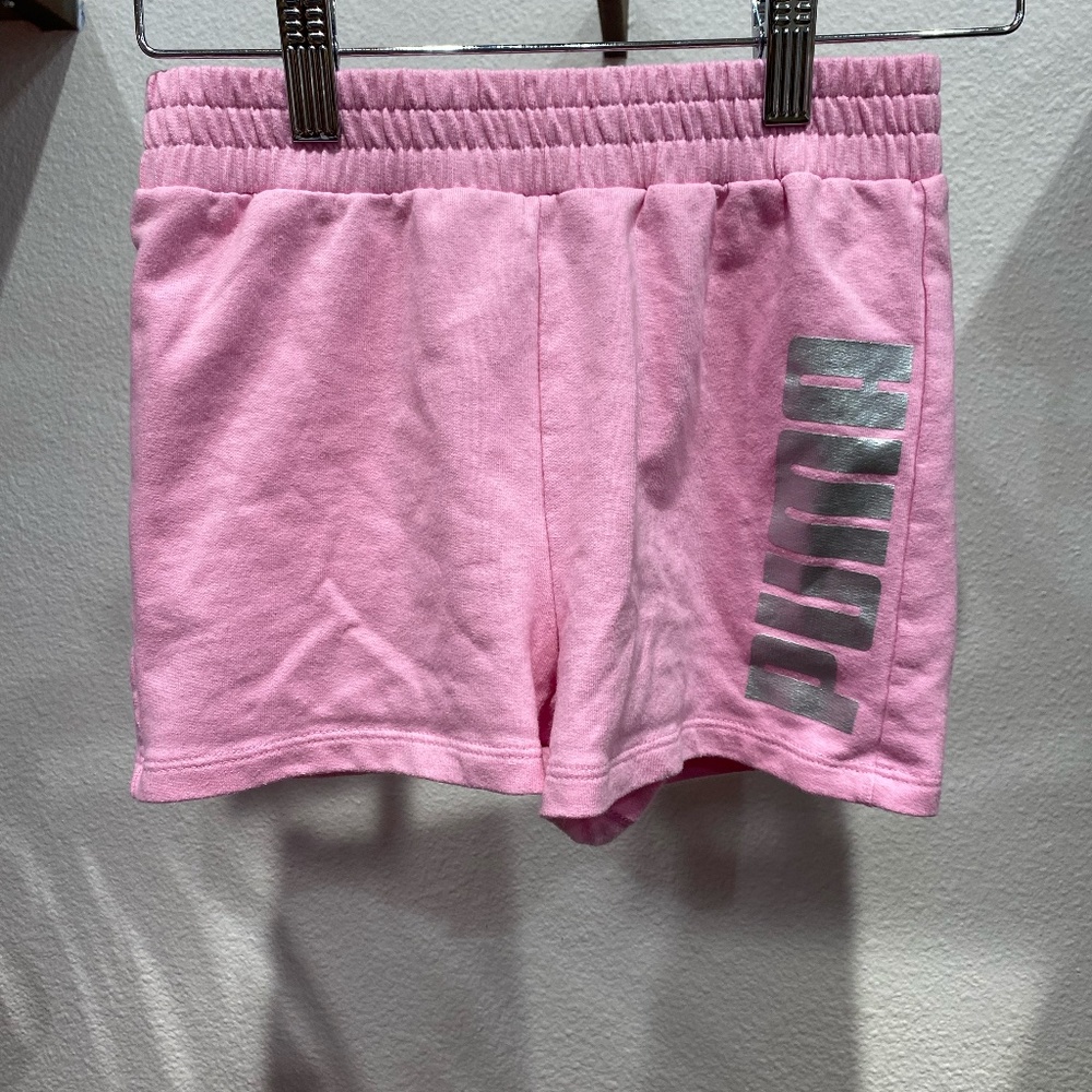 PUMA Girls' Youth Pink Shorts - set of 2- Size S